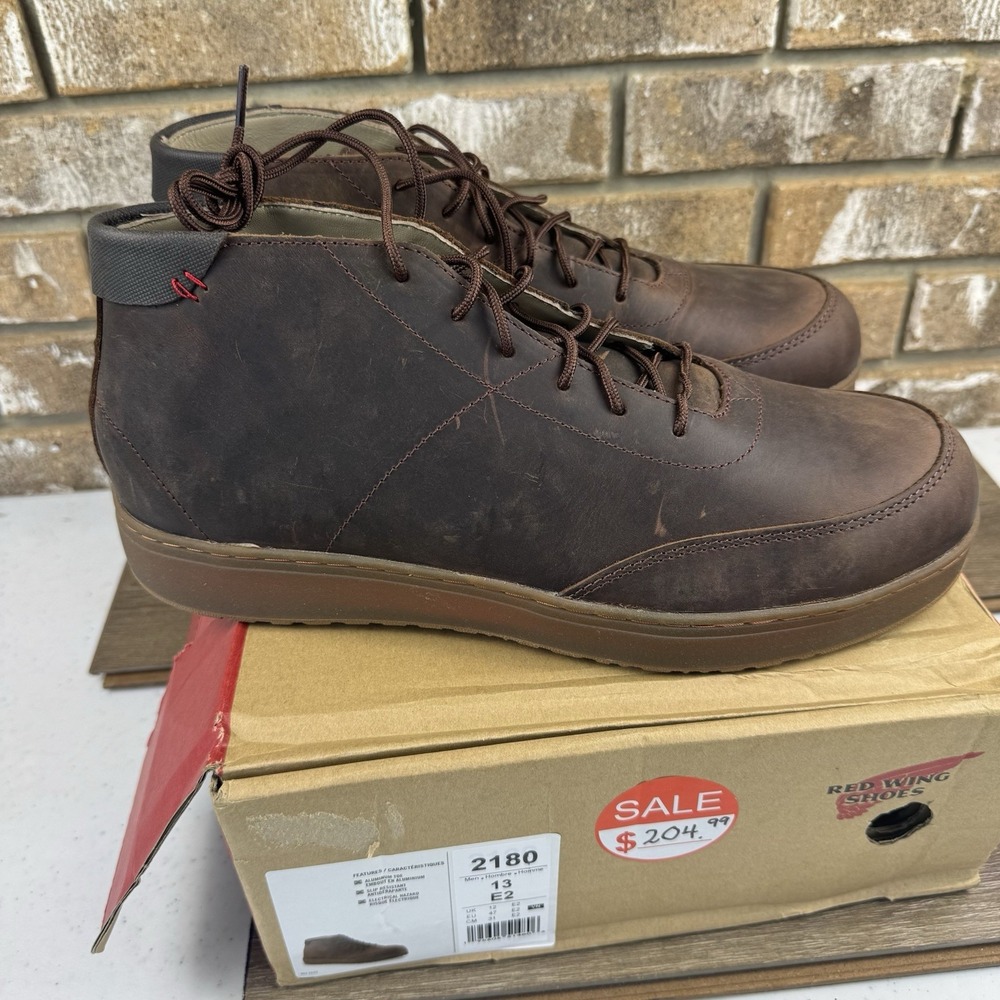 Red Wing Draftsmith 2180 Men's Aluminum Toe Chucka Brown Leather Sz 13 E2 Work